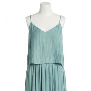 NEW Z SUPPLY fiore crinkle satin tank top in sea pine